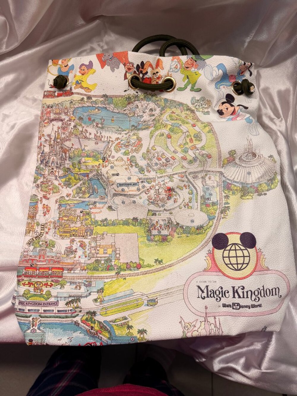 Disney Parks Magic Kingdom Map Drawstring Backpack 🏰✨